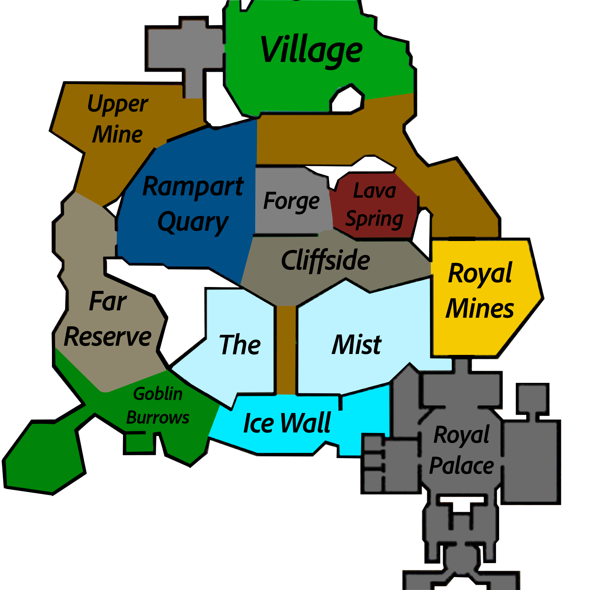 Dwarven Mines overview map used by QCloudy_Addition